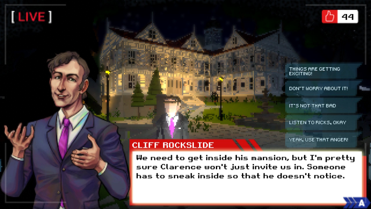 Local News with Cliff Rockslide_kuka soluttautuisi kartanoon