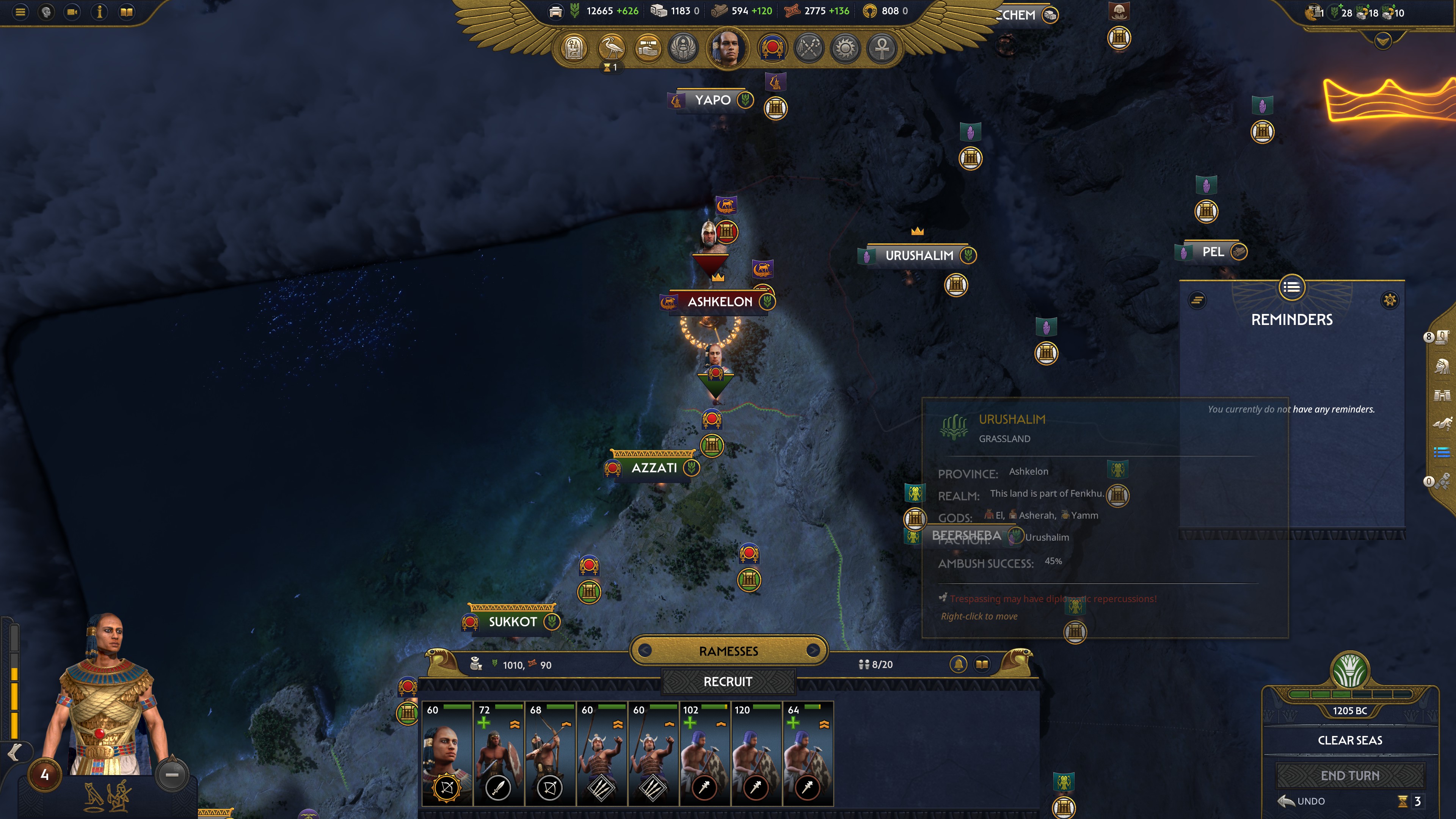 Total War Pharaoh kartta