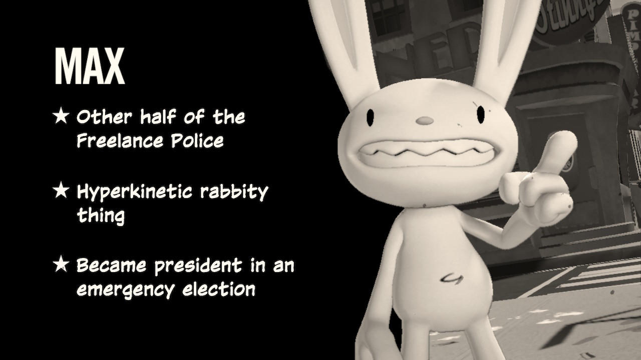 Sam &amp; Max: The Devil's Playhouse – Remastered_Max on ollut monessa mukana