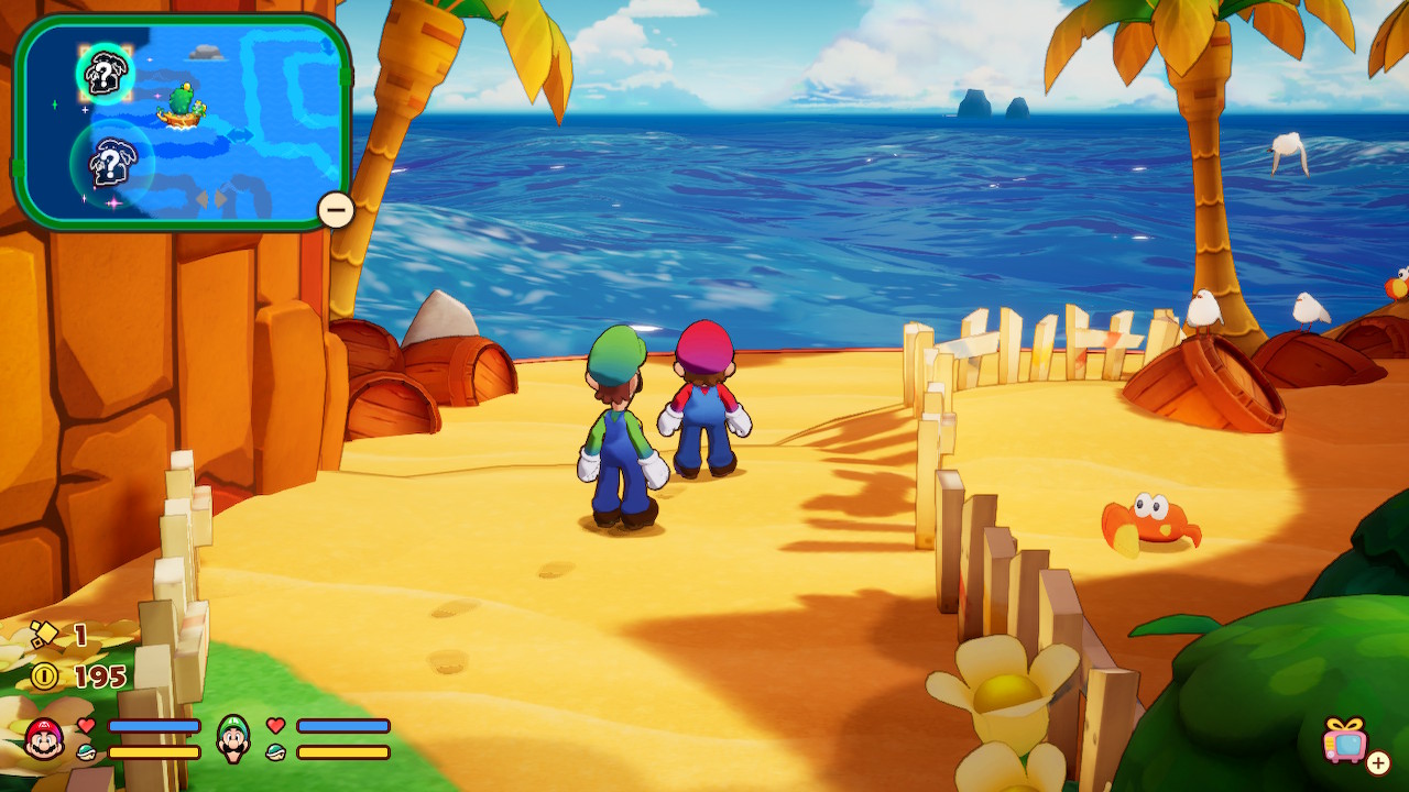 Mario & Luigi: Brothership veljekset rannalla