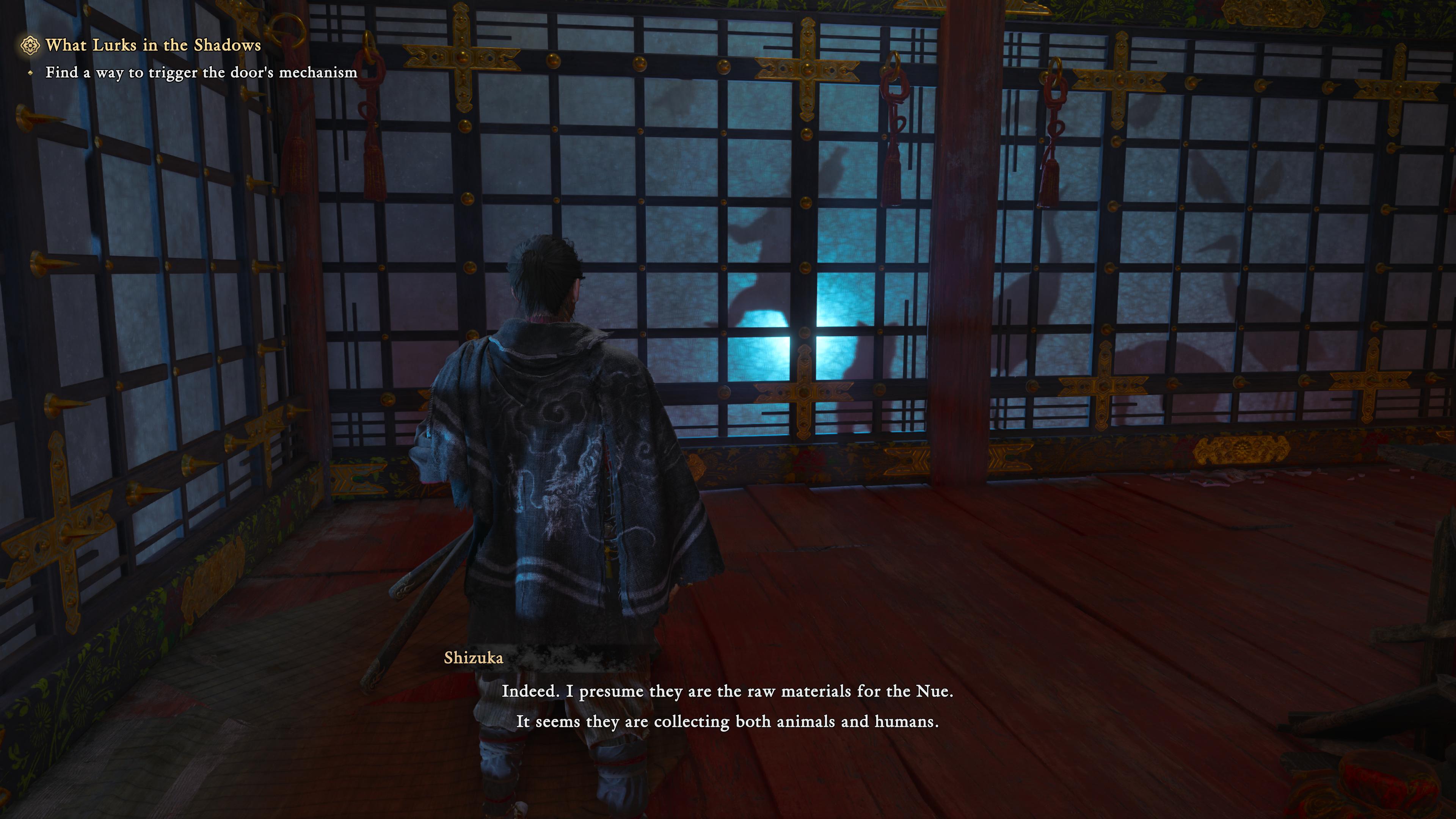 Onimusha: Way of the Sword: Musashi paikassa, jossa pahat tyypit keräävät ihmisiä ja eläimiä