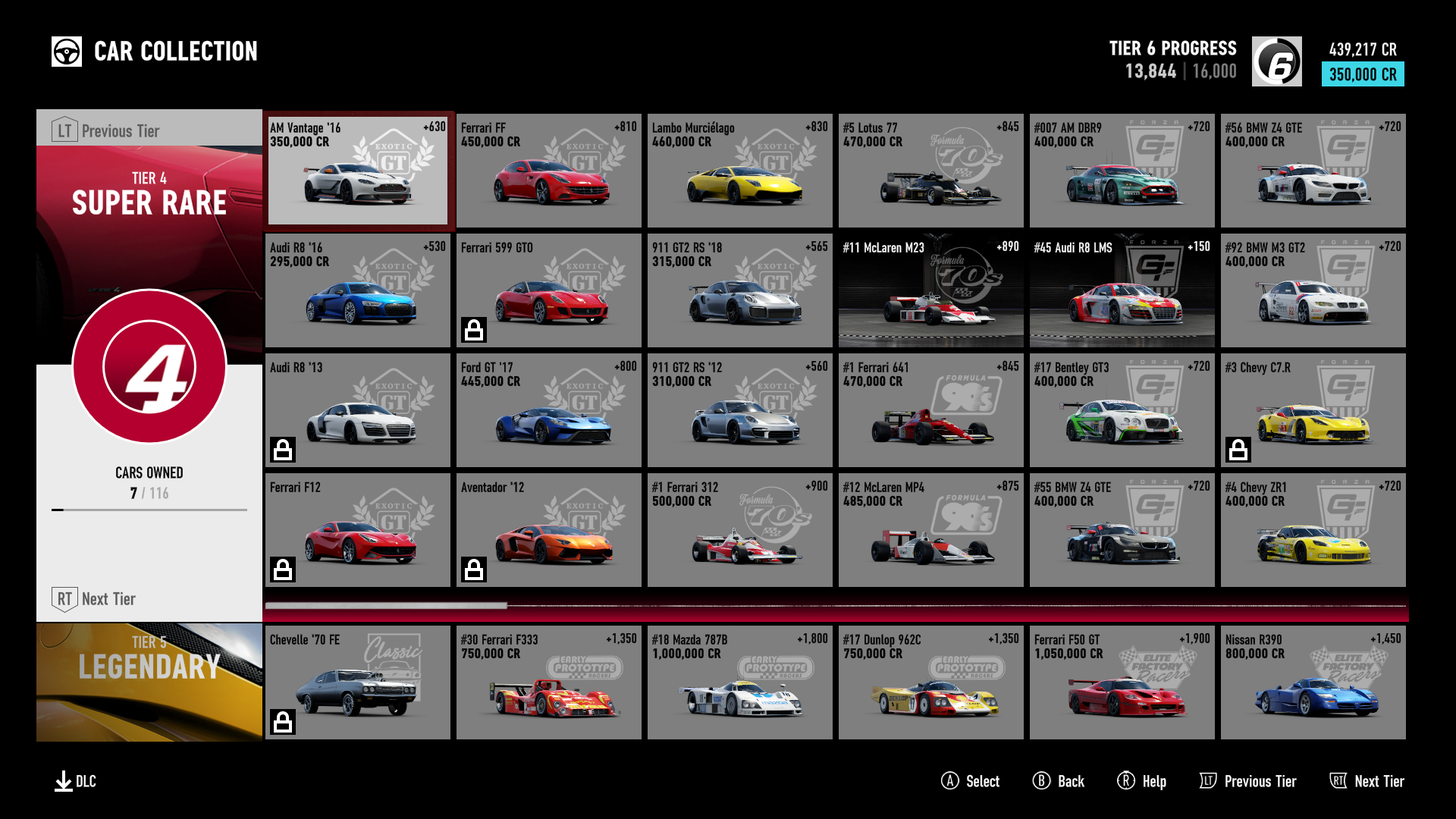 Forza motorsport 7: Kokoelma