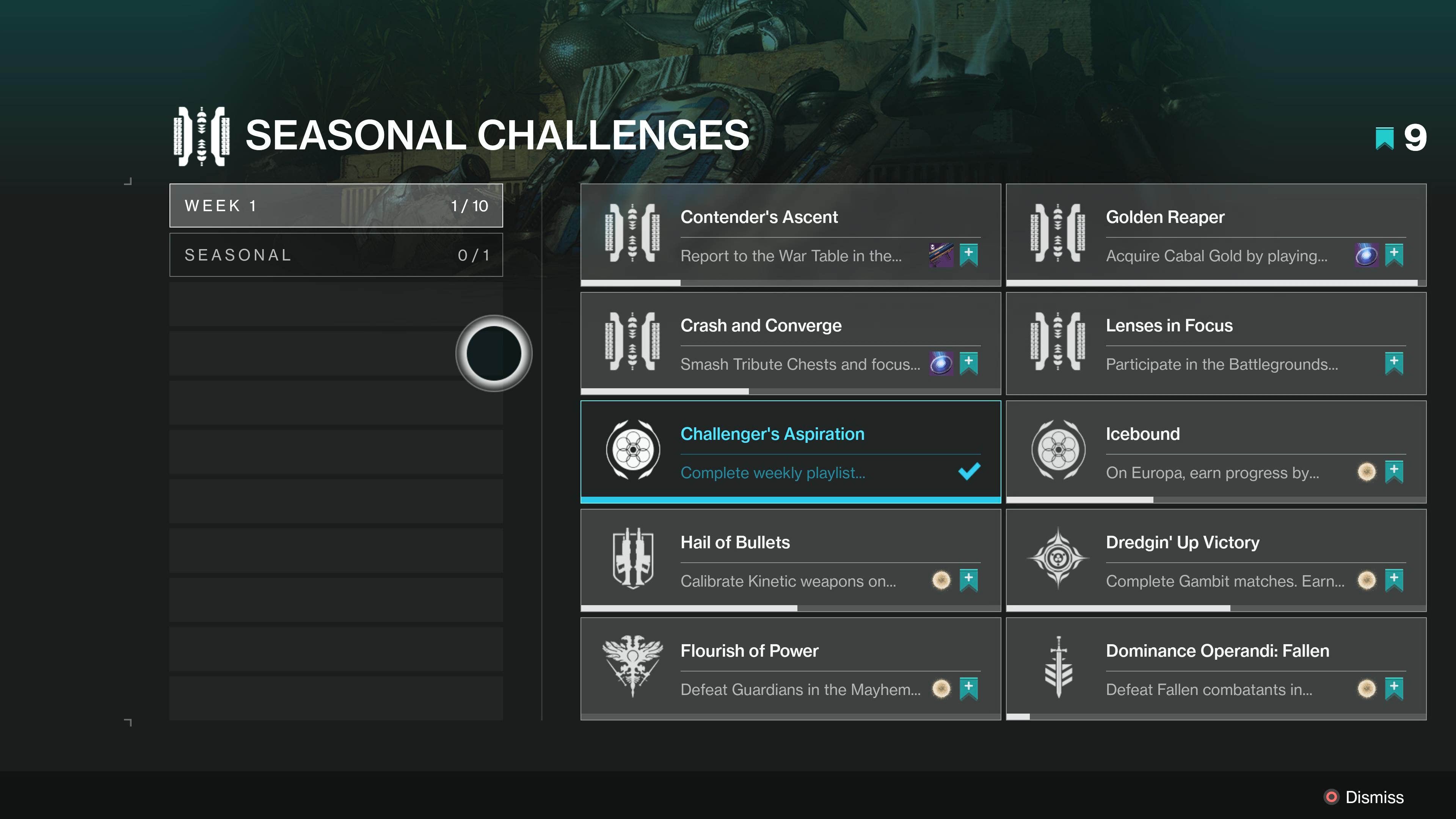 Destiny 2 - Uuden vuodenajan haasteet