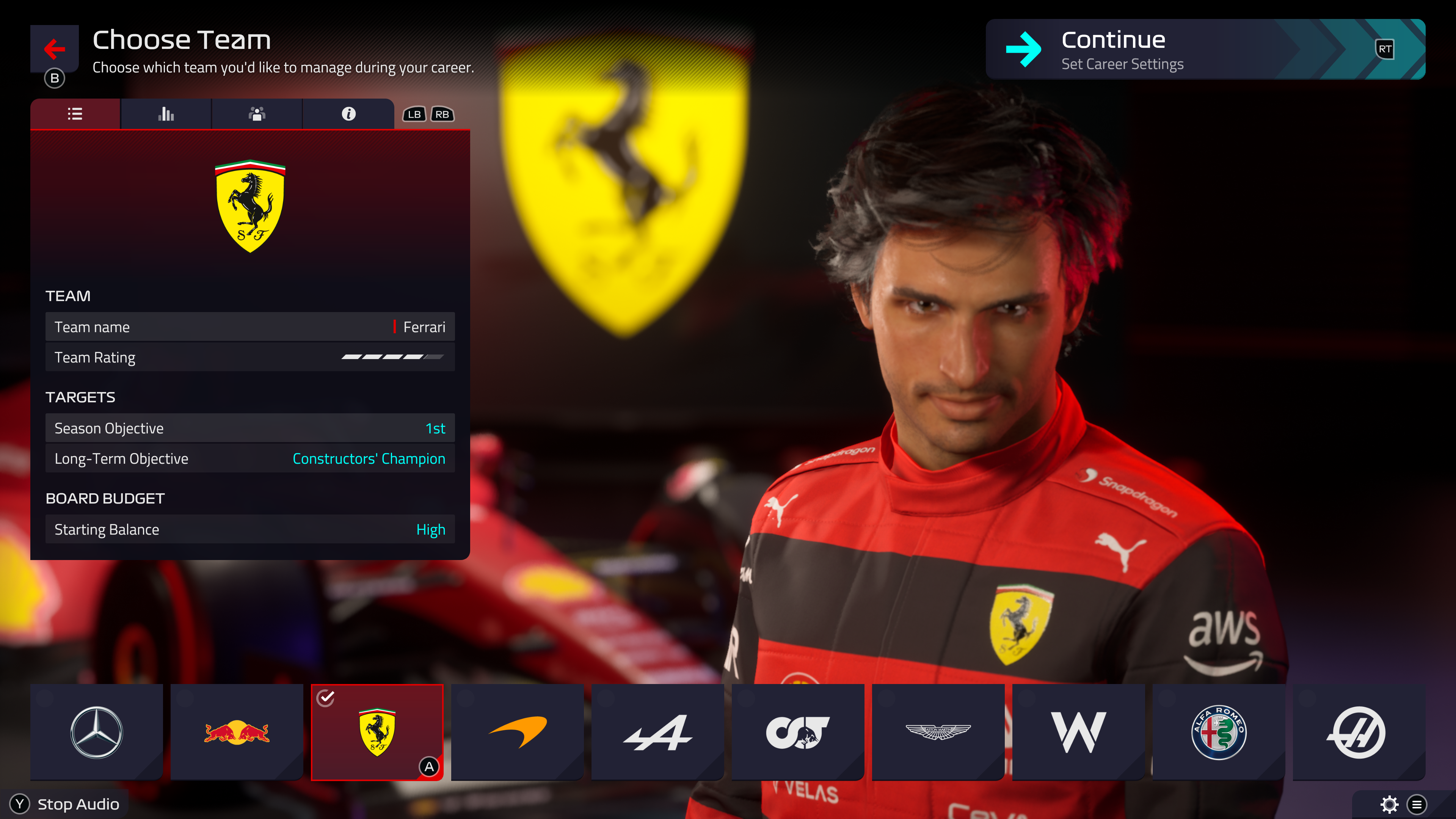 F1 Manager 2022: Carlos