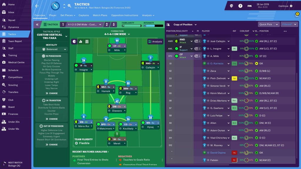 Football Manager 2019: Taktik