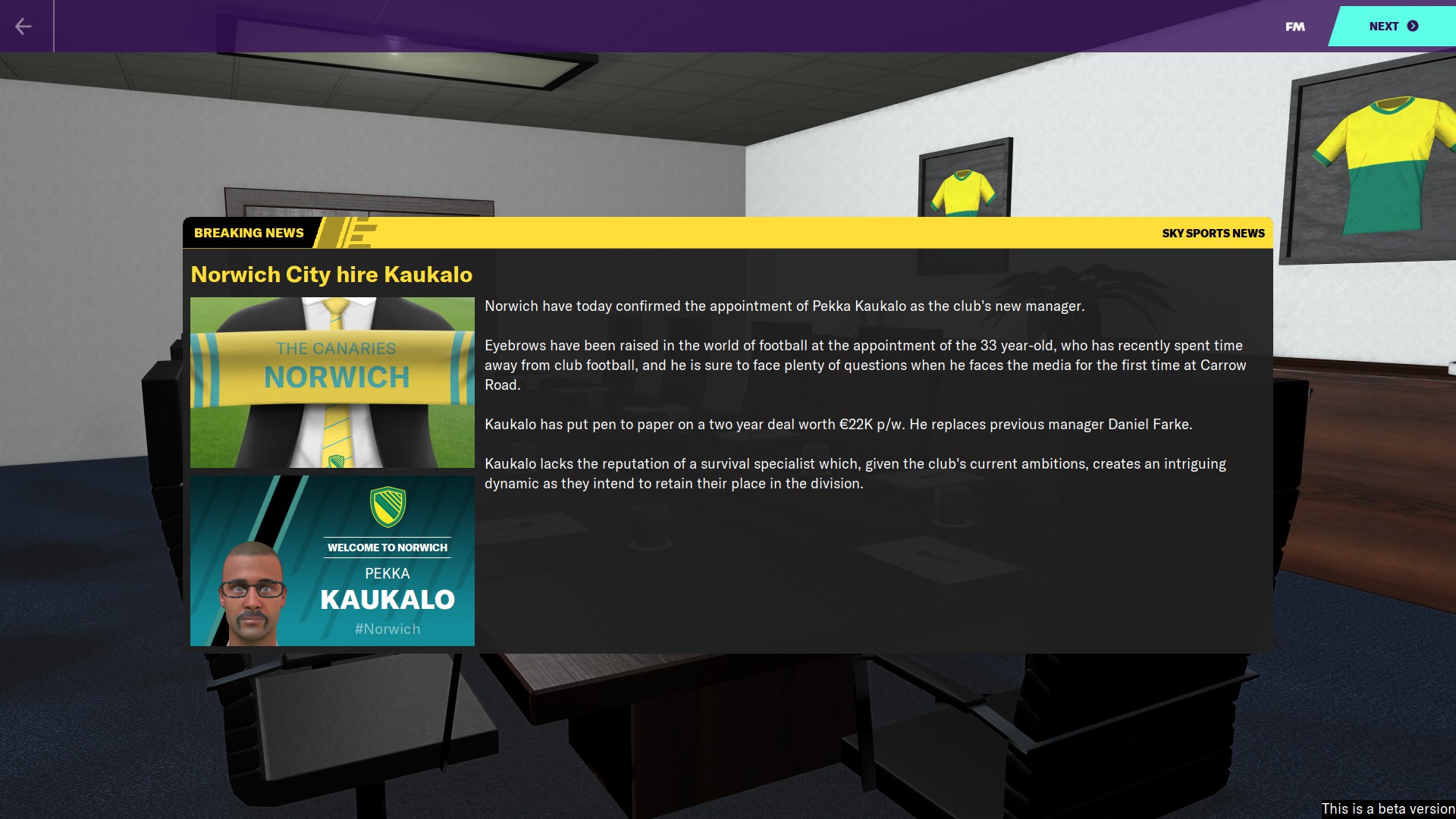 Football Manager 2020: Norwitz