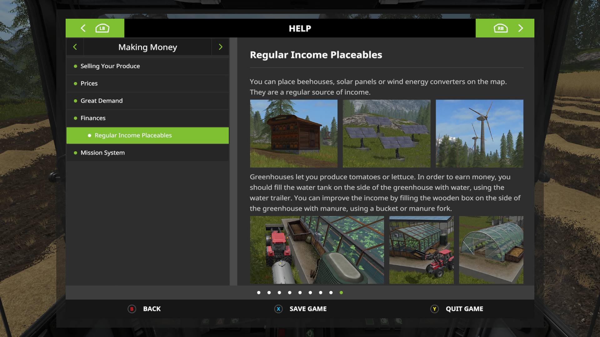 Farming simulator 17: Sisäinen ohjekirja