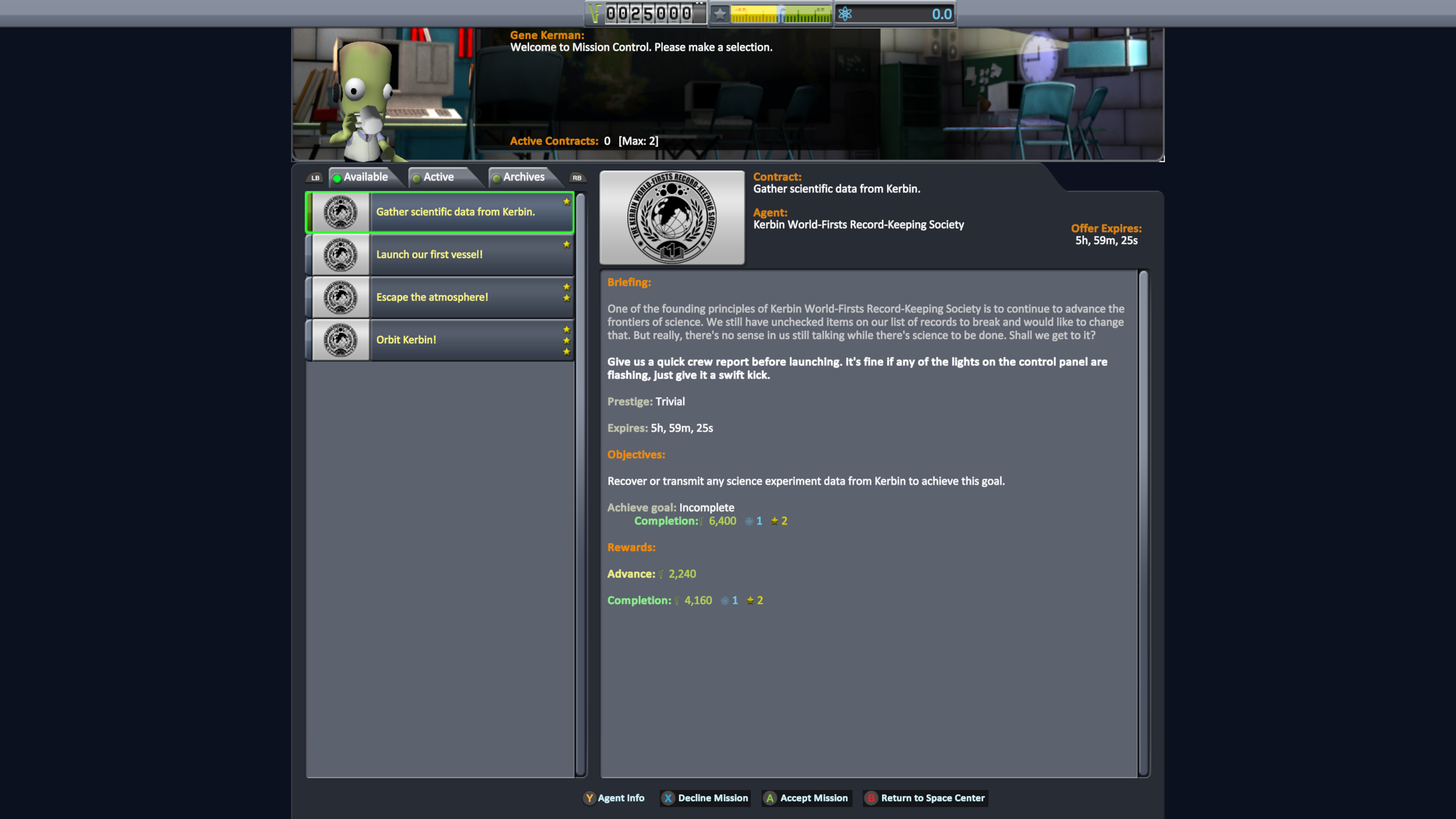 Kerbal Space Program Enhanced Edition: Tehtävät