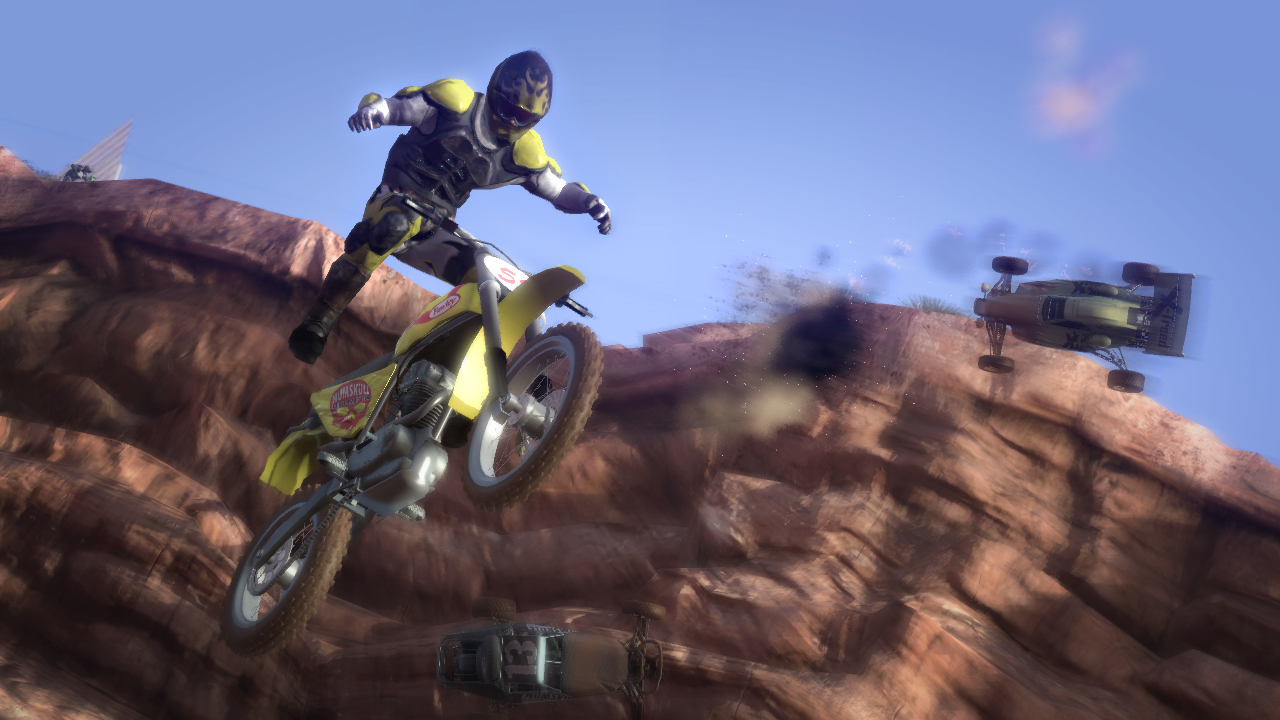 MotorStorm prätkä lennossa