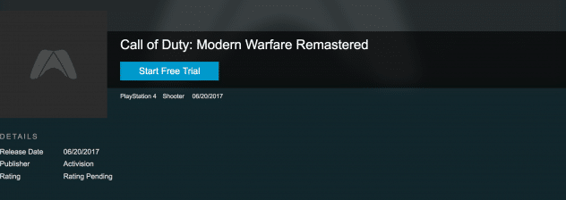 Gamefly modern warfare remastered