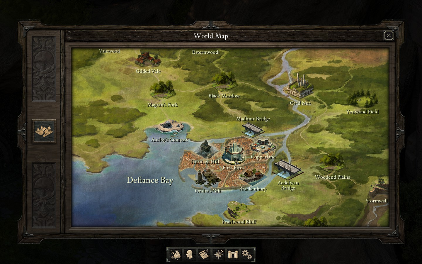 Pillars of Eternity - Maailmankartta
