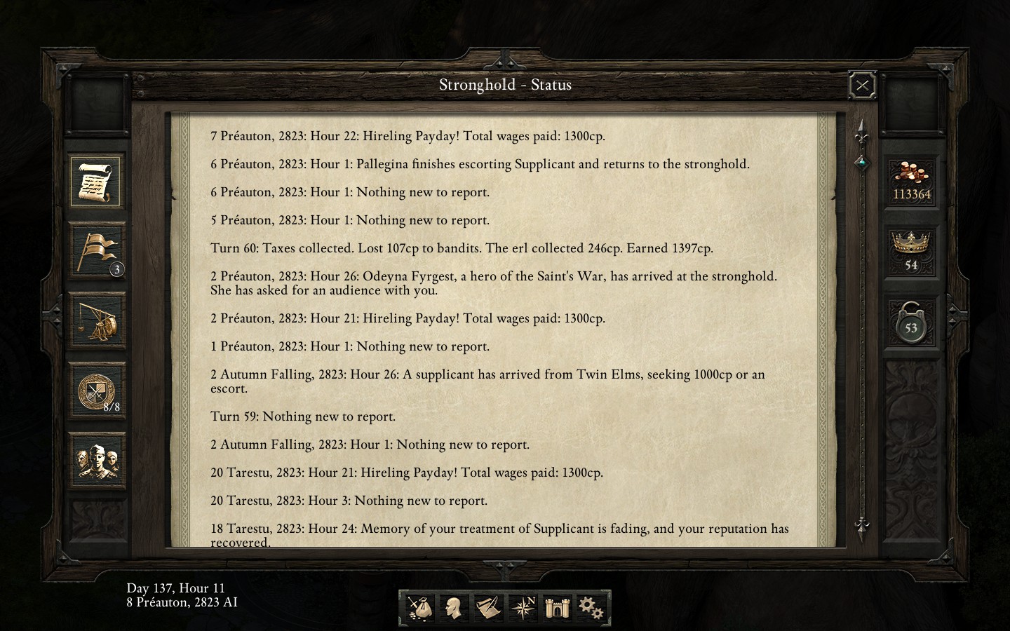 Pillars of Eternity - Tilusten hallintaa