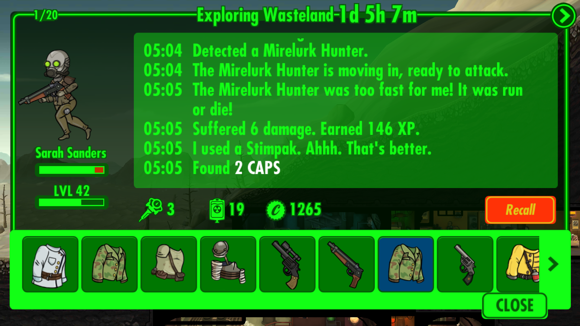 Fallout Shelter, ulkopuolista maailmaa tutkimassa