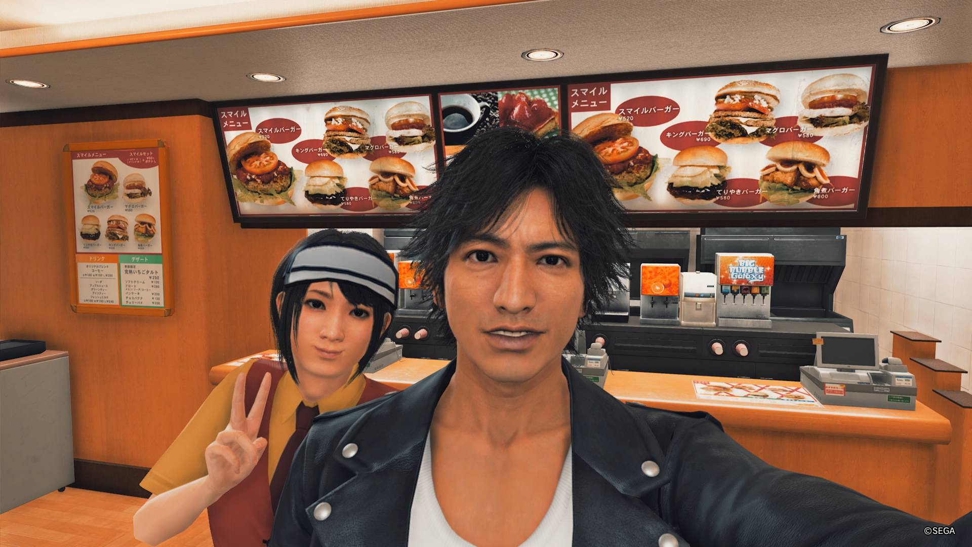 Judgment - selfie ovat pop myös pikaruokalassa