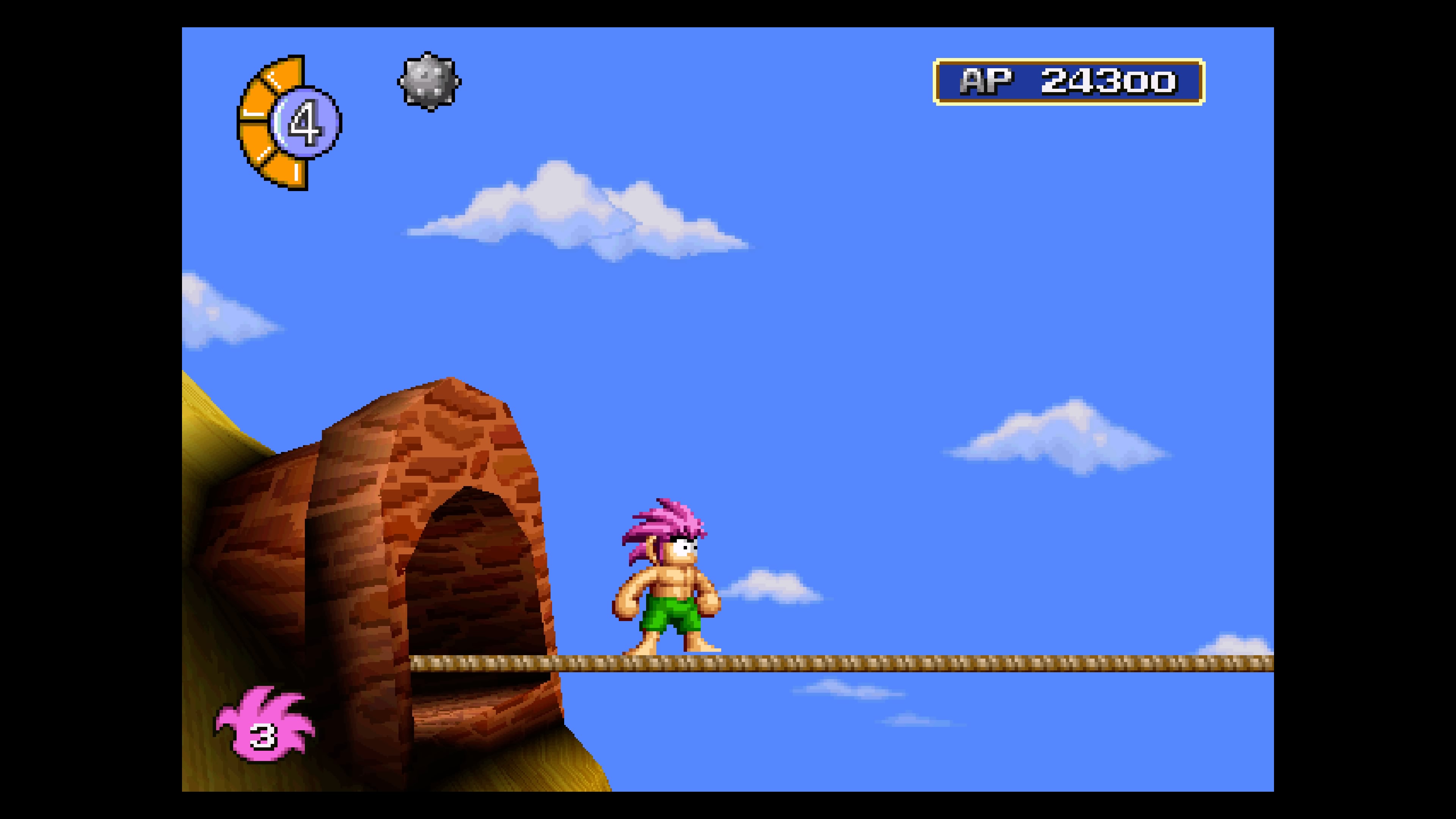 Tombi! Special Edition_Tombi nuoralla
