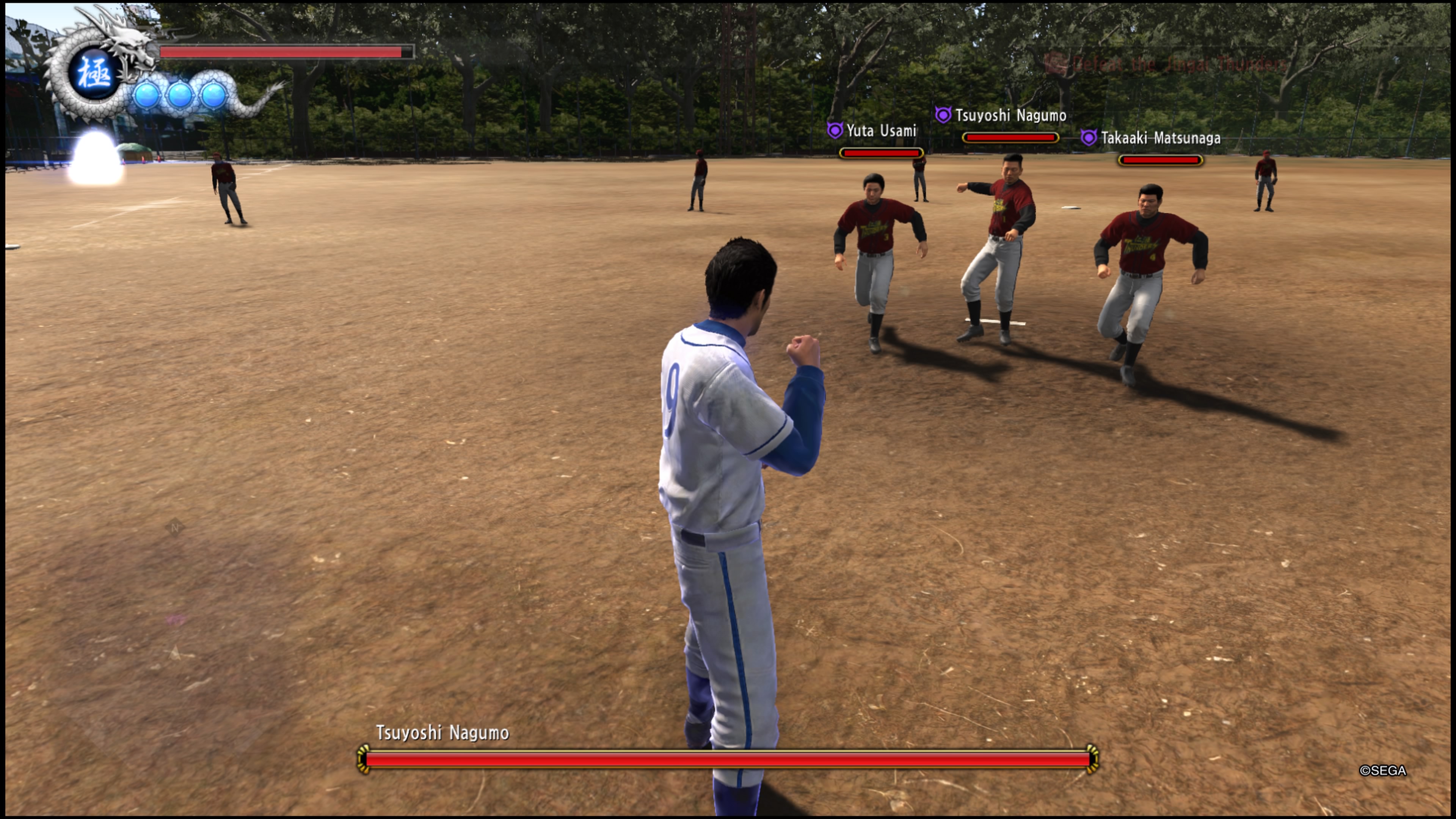YAKUZA 6 The Song of Life taistelua pesäpallokentällä