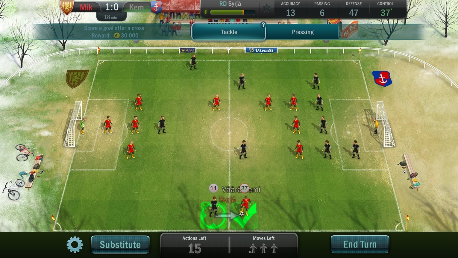 Football, Tactics &amp; Glory: Taklaus