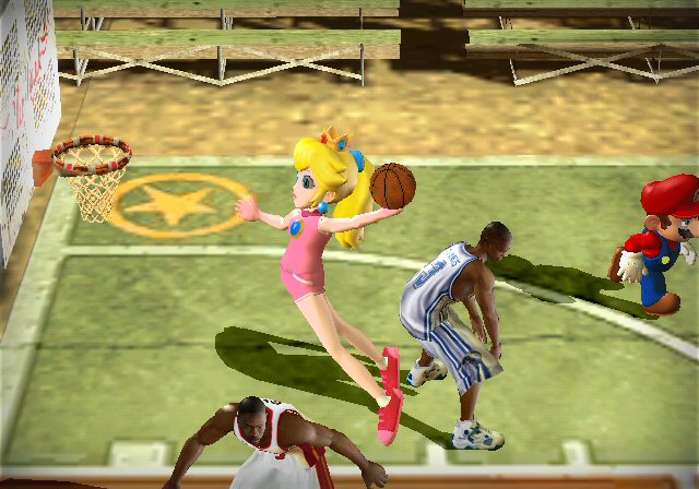Videokuvaa NBA Street V3:n Mariosta ja kumppaneista