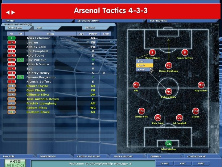 Eidokselta futismanagerointi Championship Manager 5