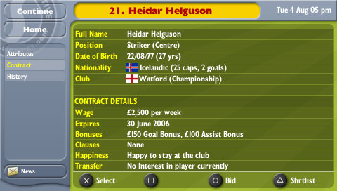 Football Manager 2006 myös PSP:lle