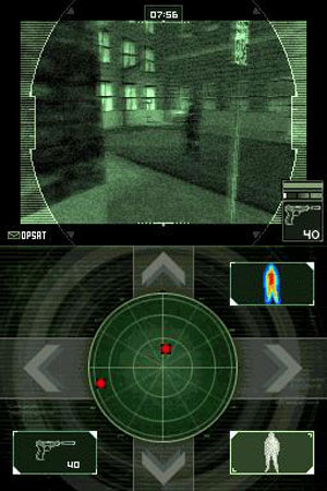 Sam Fisher hiippailee DS:llä