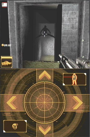 Sam Fisher hiippailee DS:llä