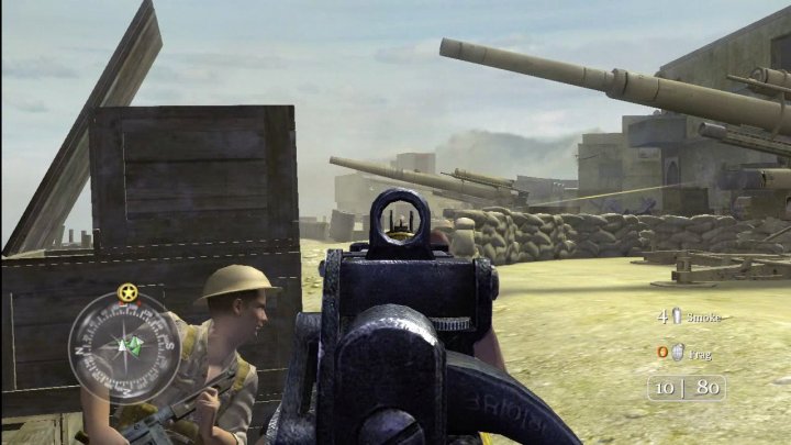 Tuoretta pelikuvaa Xbox 360:n Call of Duty 2:sta