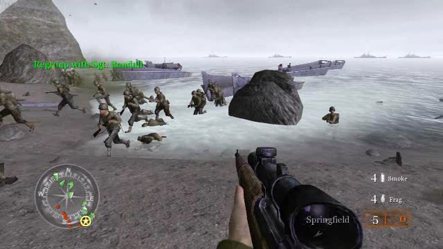 Tuoretta pelikuvaa Xbox 360:n Call of Duty 2:sta