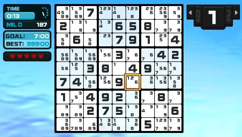 Go! Sudoku joulukuussa PSP:lle