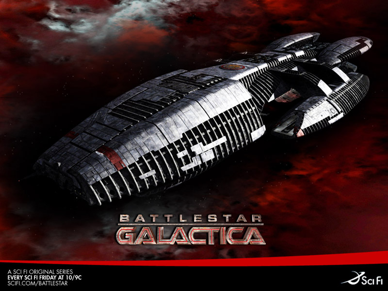 Battlestar Galactica laskeutuu kauppapaikalle
