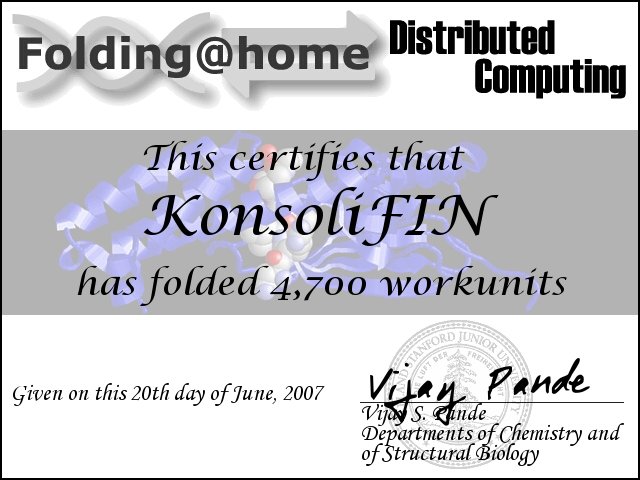 KonsoliFIN jo viidensadan parhaan folding-tiimin joukossa