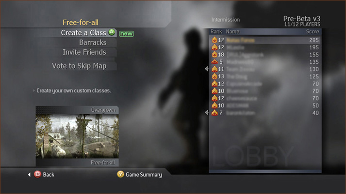 Lisätietoa Call of Duty 4:n moninpelitestistä