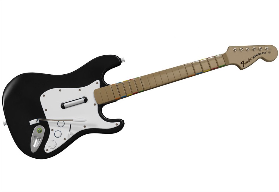 Rock Bandin kitara toimii Guitar Hero: Aerosmithissa