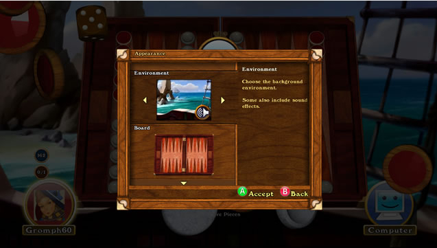 Hardwood Backgammon