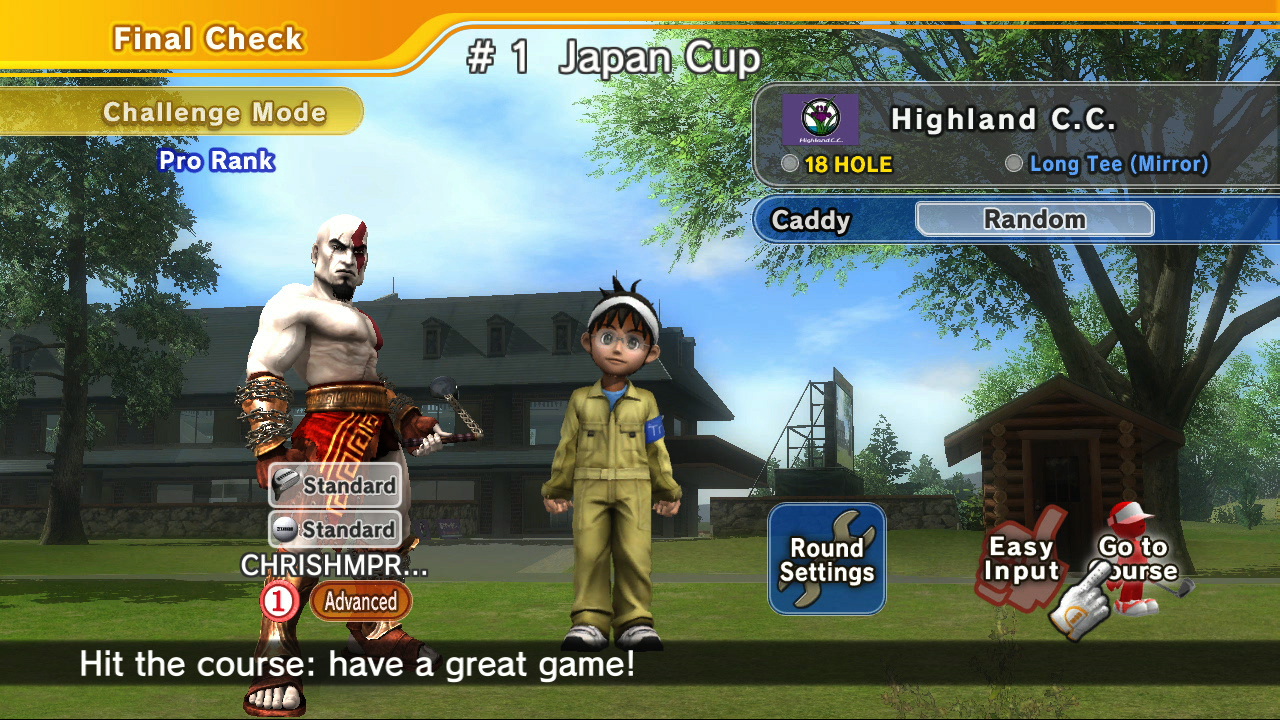 Kratos riehumaan golfkentälle