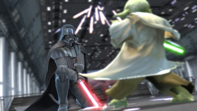 Soulcaliburin Yoda PS3:lle ja Darth Vader X360:lle