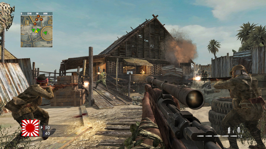 Konsolien World at War päivittyi ja sai kartan