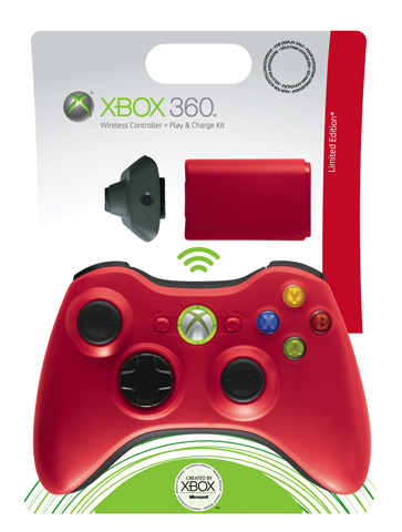 Xbox 360:n punainen ohjain Eurooppaan