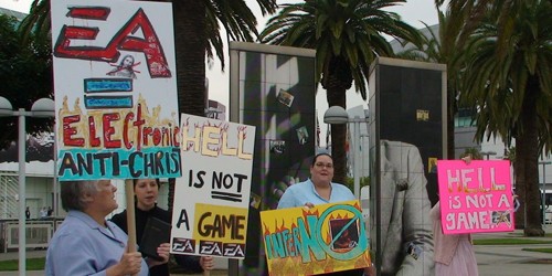 E3 2009: Uskovaisten protesti vain EA:n viraalimarkkinointia?