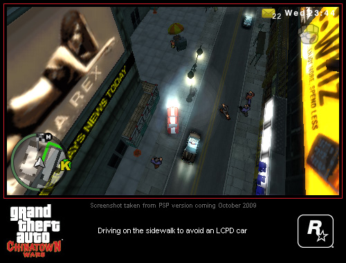Kuvia PSP:n GTA: Chinatown Warsista