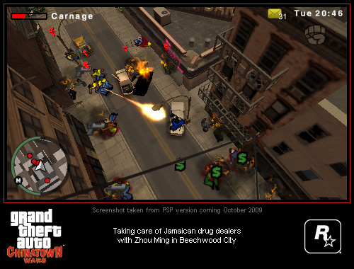 Kuvia PSP:n GTA: Chinatown Warsista
