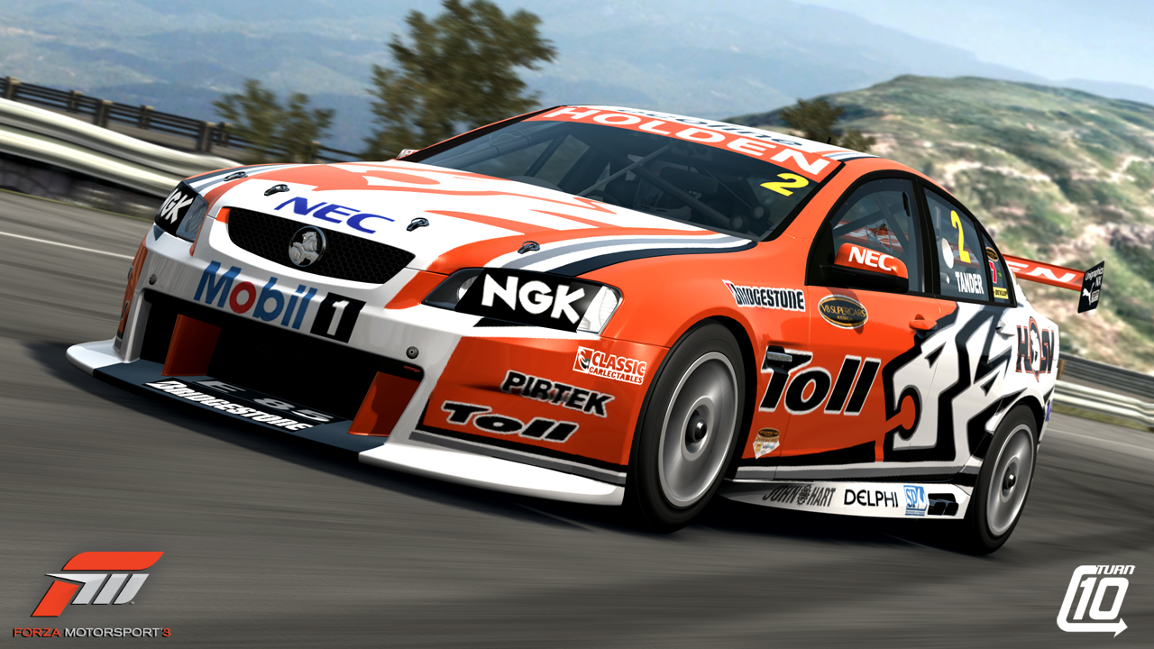 Kuvissa Forza 3:n V8 Supercar -kaarat