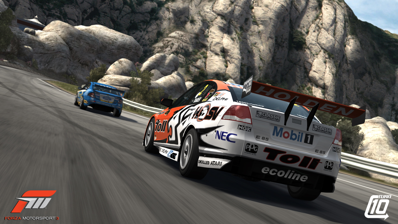 Kuvissa Forza 3:n V8 Supercar -kaarat