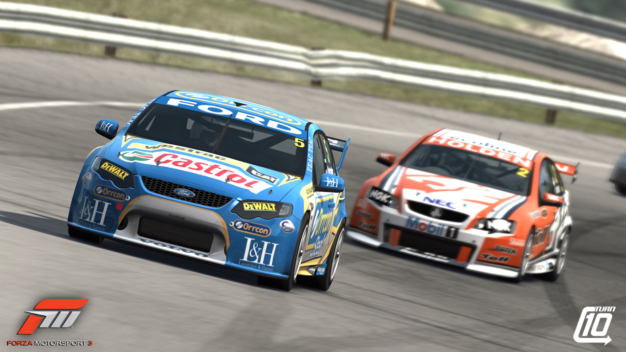 Kuvissa Forza 3:n V8 Supercar -kaarat