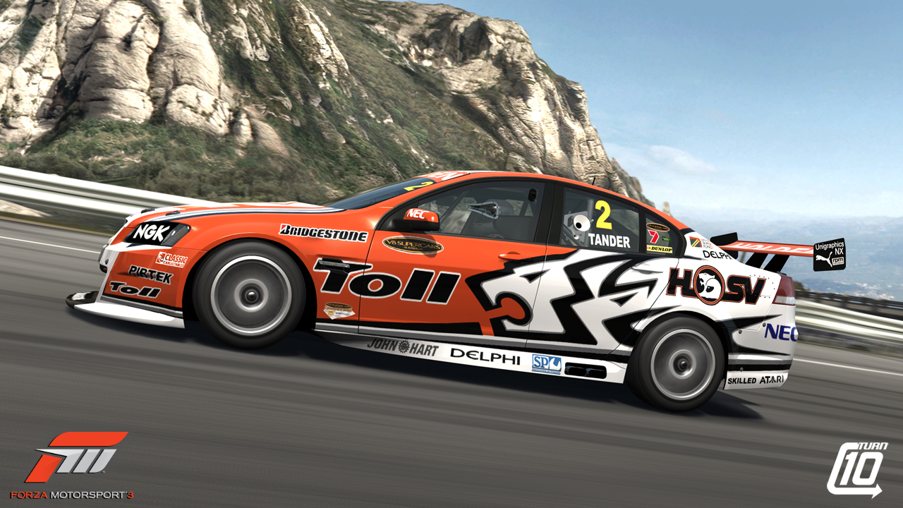 Kuvissa Forza 3:n V8 Supercar -kaarat