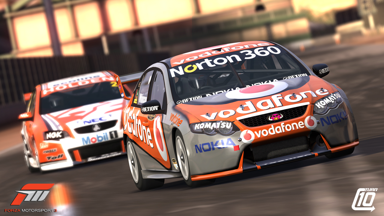 Kuvissa Forza 3:n V8 Supercar -kaarat