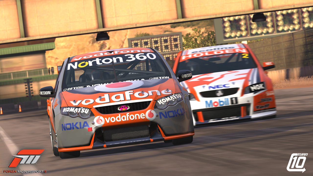 Kuvissa Forza 3:n V8 Supercar -kaarat