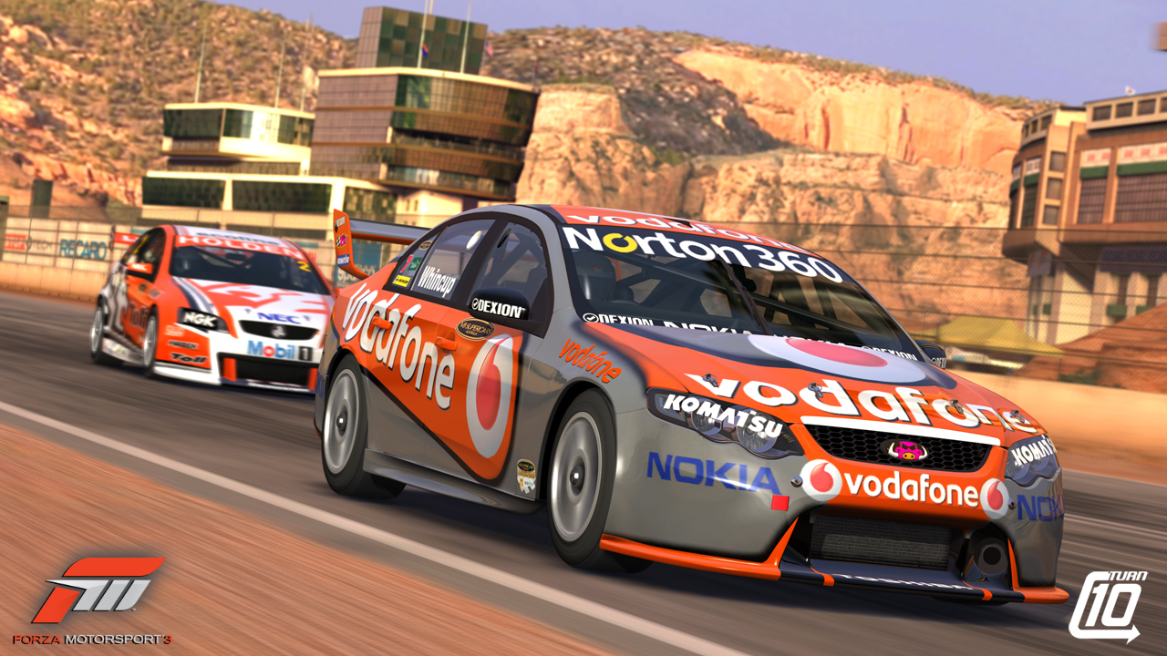 Kuvissa Forza 3:n V8 Supercar -kaarat
