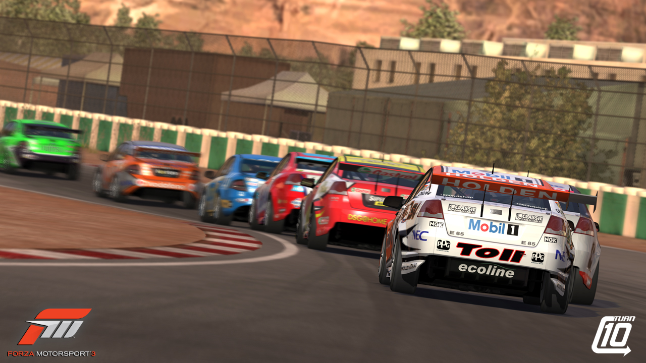 Kuvissa Forza 3:n V8 Supercar -kaarat