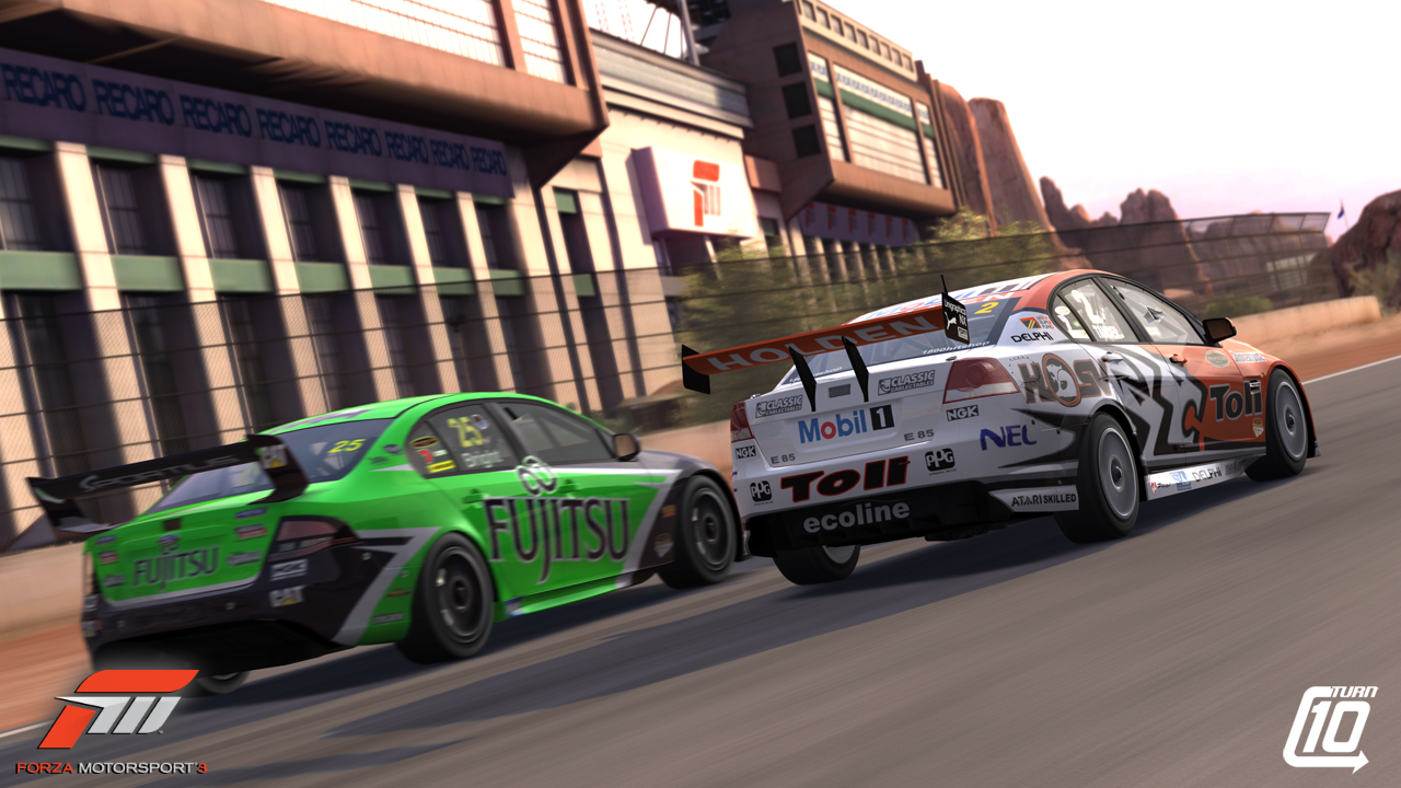 Kuvissa Forza 3:n V8 Supercar -kaarat